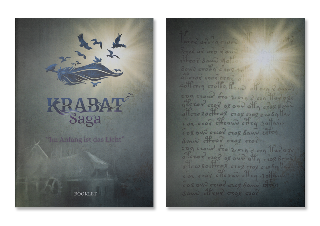 Booklet „KRABAT Saga – Im Anfang ist das Licht“, Vorder- und Rückseite